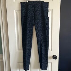 Warehouse Blue and Black Wave Print Pants